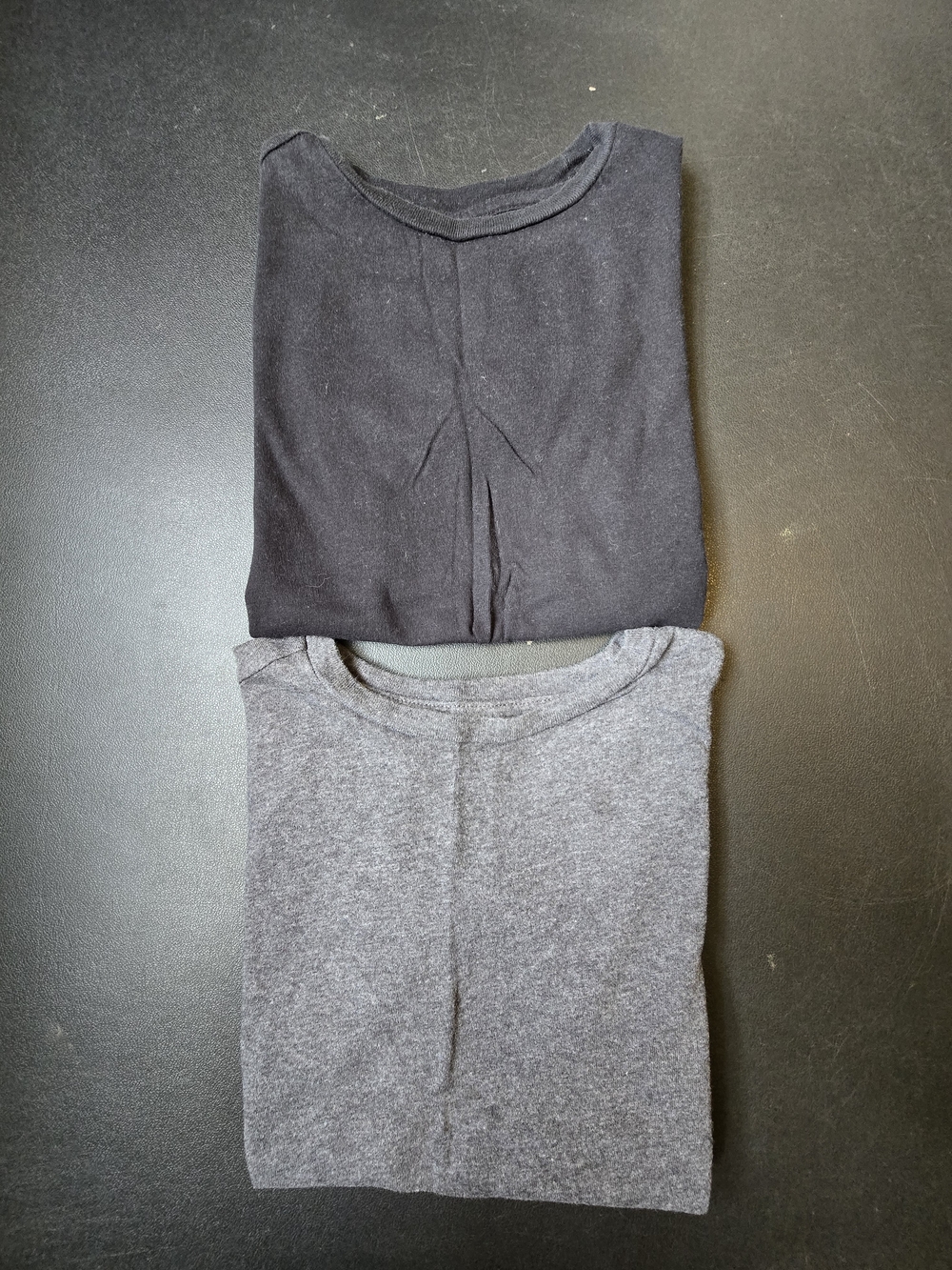Ralph Lauren Two-Pack Boys Size Small Crewneck Tees in Black & Heather Gray